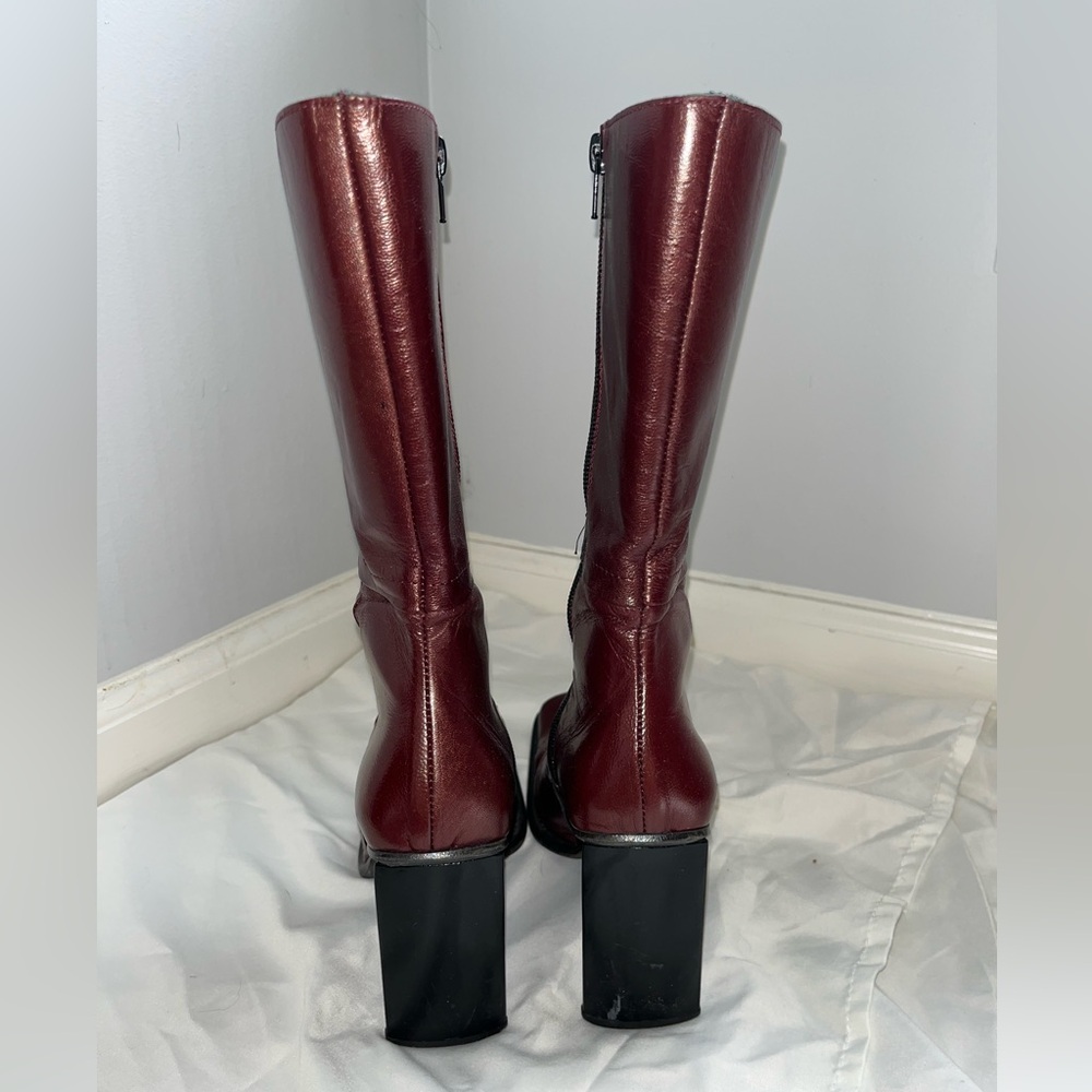Vintage Donna Piu Red Leather Boots - Picture 5 of 8